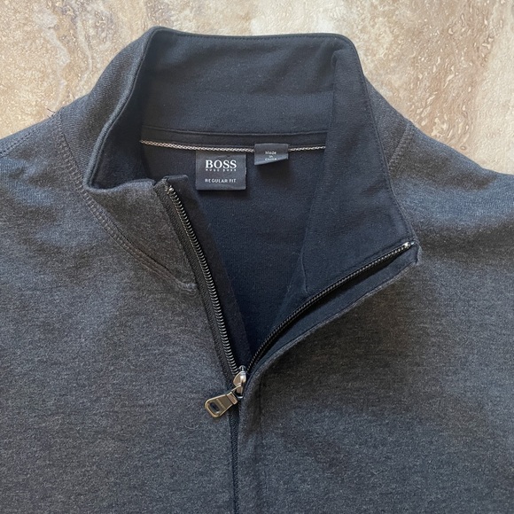Hugo Boss Zip Up Crewneck - Picture 2 of 4